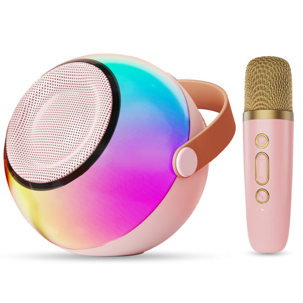 Mini Karaoke Machine With Dazzling Lights And Wireless Microphones - Image 10