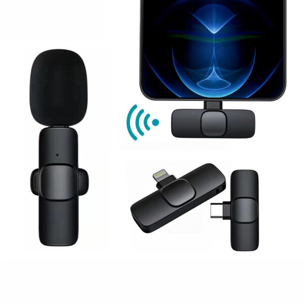 Wireless Lavalier Microphone Portable Audio Video Recording Mini Mic For I Phone Android Long Battery Life Live Broadcast Gaming - Image 7