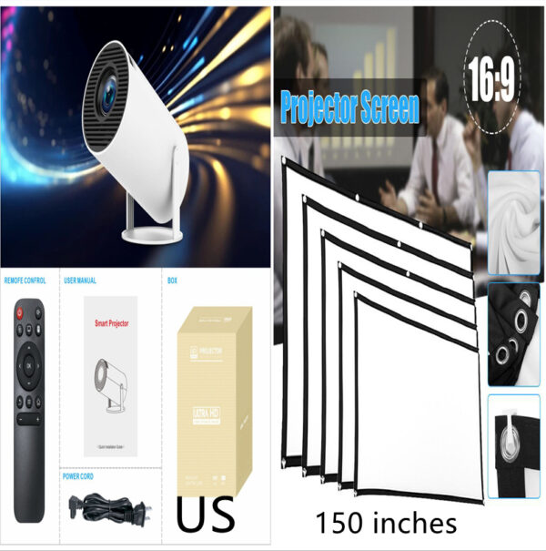 HY300 Pro Projector Home Theater Entertainment Portable Small Projector - Image 8