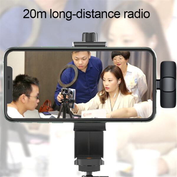 Wireless Lavalier Microphone Portable Audio Video Recording Mini Mic For I Phone Android Long Battery Life Live Broadcast Gaming - Image 5