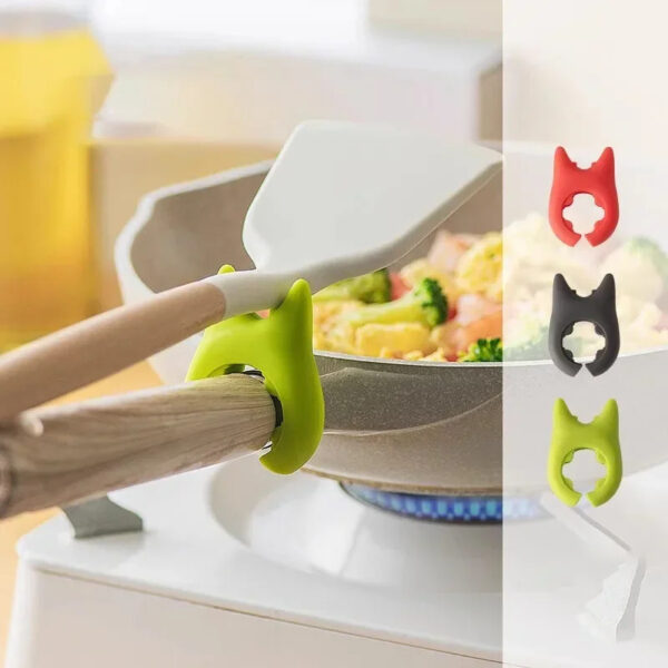Multifunctional Spatula Holder Silicone Anti-overflow Spoon Holder Cooking Pot Anti-scalding Clip Kitchen Gadgets - Image 2