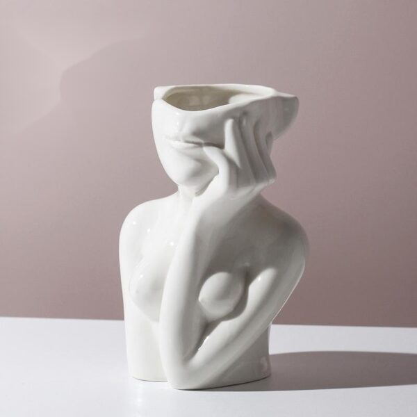Human Body Shape Ceramic Vase - Image 4