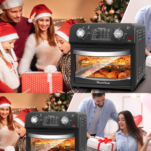 12.5 Qt Air Fryer With Dual Knob Control, Temperature Range, 60-Min Timer, Presets For French Fries, Pizza, Chicken, Fish, And Toast Healthy Oil-Free Cooking Oven - Image 4
