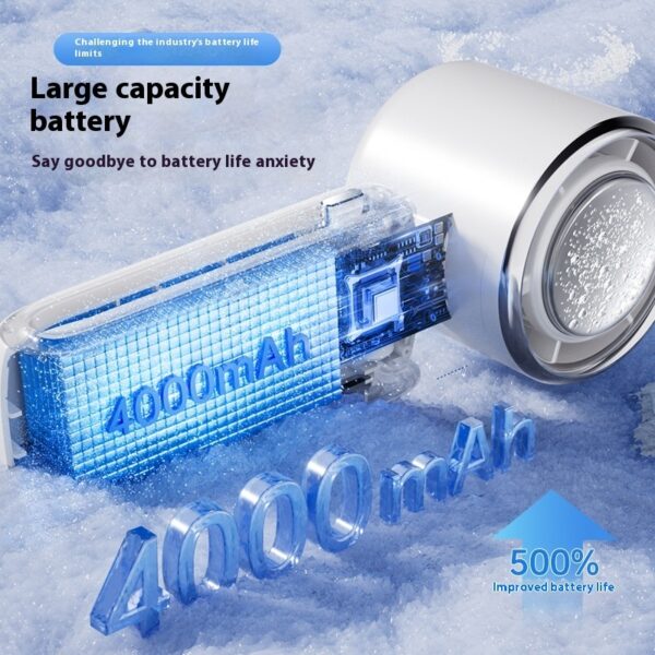 New Ice Pack High-Speed Handheld Eletirc Fan Speed Adjustable Folding Mini Fan Portable Outdoor Hanging Neck Small Fan - Image 9