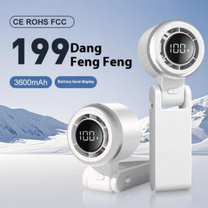 Handheld High-speed Mini Little Fan Foldable Handheld Digital Display Fan
