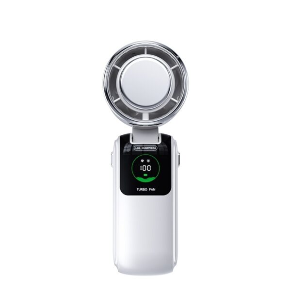 New Ice Pack High-Speed Handheld Eletirc Fan Speed Adjustable Folding Mini Fan Portable Outdoor Hanging Neck Small Fan - Image 5